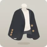 金ボタンのネイビージャケット