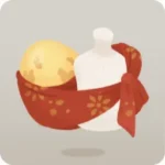 布でくるんだ背負い卵
