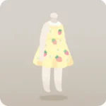 野苺柄イエローワンピ