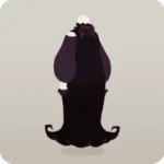 黒い魔女のロングワンピ