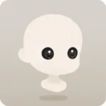 白フチの目