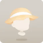 庭いじりの麦わら帽子