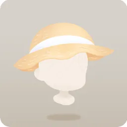 庭いじりの麦わら帽子