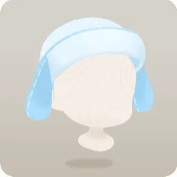 耳付き帽子・水色