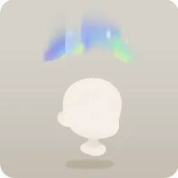 頭上にかかる小さいオーロラ