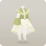 オリーブグリーンチュールアウター