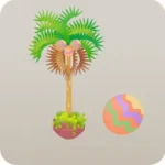 楽園のヤシの木