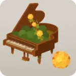 廃墟のグランドピアノの木