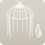 白い鳥かごの木