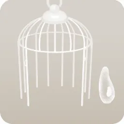白い鳥かごの木