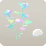 虹色の葉をもつ植物の木