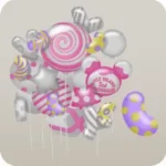 静止した風船たちの木