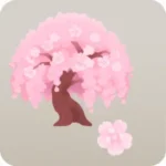 満開の枝垂桜の木