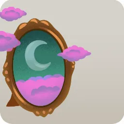 微眠む月夜の鏡