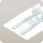 カフェのフォークとスプーン