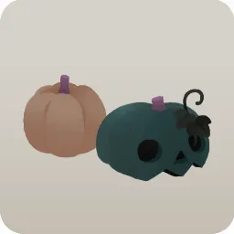 ツタが絡まるカボチャ