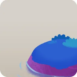 水面から突き出た石・大