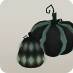 ひし形と縦縞のカボチャランタン