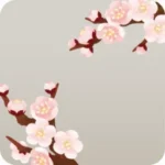 梅の枝・白