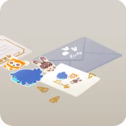 リヴリー柄ミニレターセット