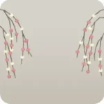 吊り下げ紅白餅花