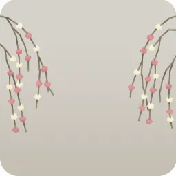 吊り下げ紅白餅花