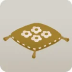 花柄の座布団・グリーン