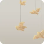 木の鳥のオーナメント