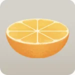 オレンジの小さなスツール