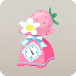 野苺のピンクのはかり