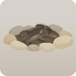燃やし終えた焚き火