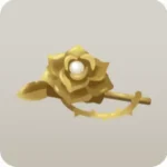 金の薔薇ブローチ