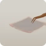 研究用のピンセットと角型ガラス板