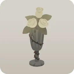 白い薔薇の装花・右