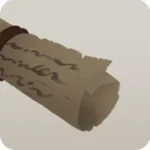 文字が綴られている巻かれた紙