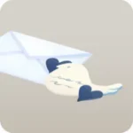 ハト形のメッセージカードと封筒