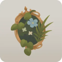 植物が生い茂る額縁