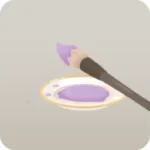 藤色のインクと筆