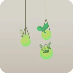 吊るされた原生林の苔たち