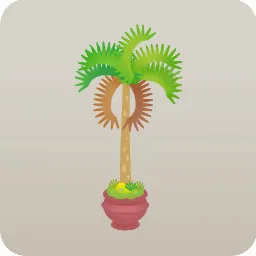 ヤシの木の植木鉢