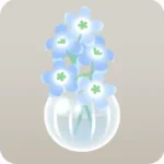 青い花の一輪挿し
