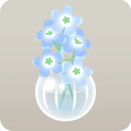 青い花の一輪挿し