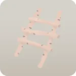 白樺の枝で作られた小さなはしご