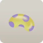 水玉のビーンズ型風船