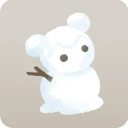 なにかに似た雪だるま