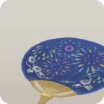 花火柄のうちわ