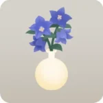 花瓶に生けた桔梗