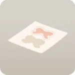 ピンク色のリボンシール