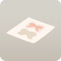 ピンク色のリボンシール