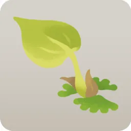 苔から芽吹いた緑